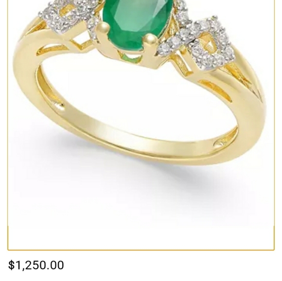 gold emerald ring - Picture 3 of 3
